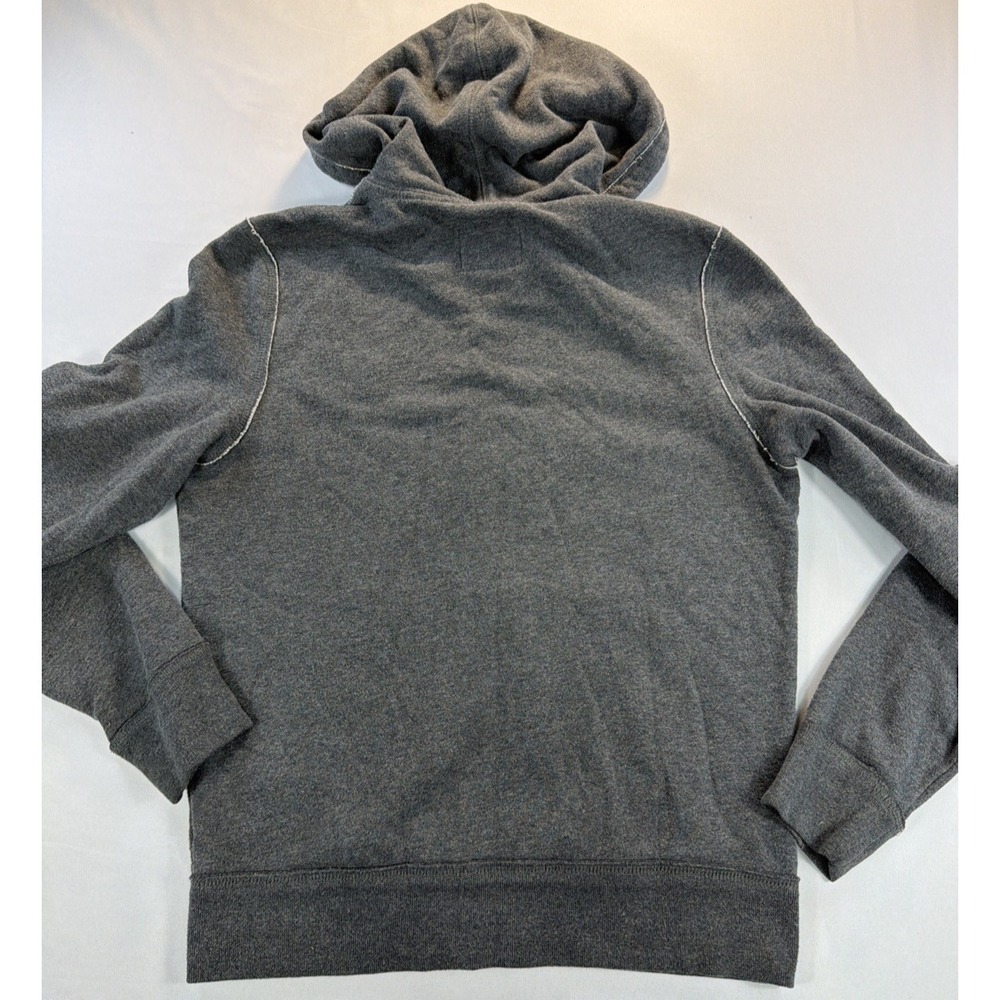 Aeropostale Sherpa Lined Hoodie Men's M Gray Full Zip Distressed - Picture 9 of 12